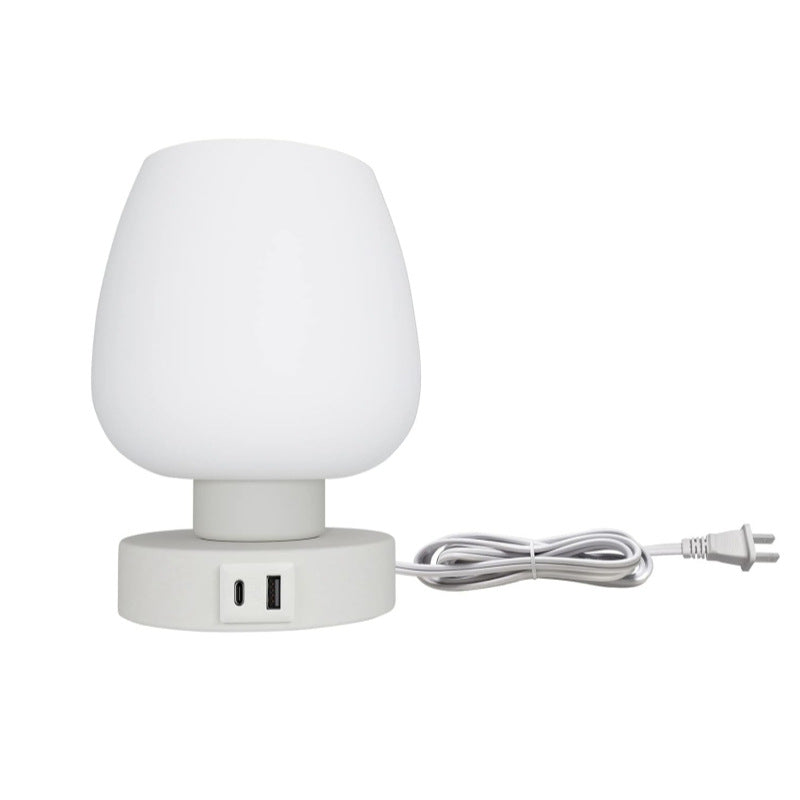 Small bedside lamp for bedroom with soft warm LED light