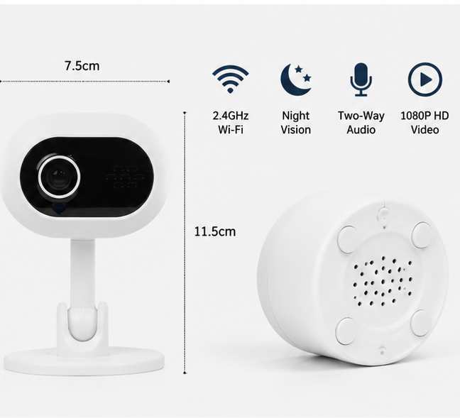 Smart camera with TF card slot and control features