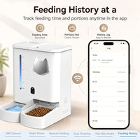 Smart cat and dog feeder with automatic food dispensing