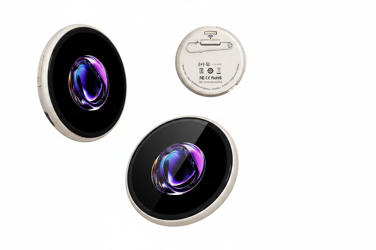 Smart electronic e-badge with digital identification display