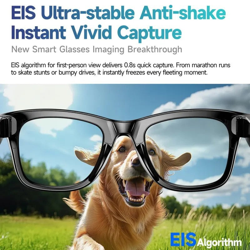 Top view displaying Bluetooth and control buttons on smart glasses
