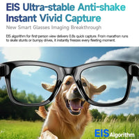 Top view displaying Bluetooth and control buttons on smart glasses