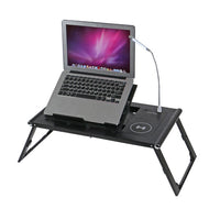 Smart lap desk with wireless charging feature for home office use