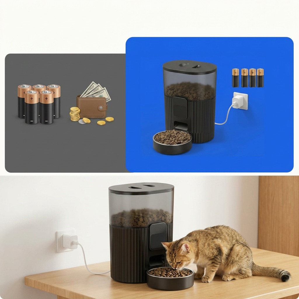 Smart Pet Feeder App Control WiFi Food Dispenser for Cats and Dogs
