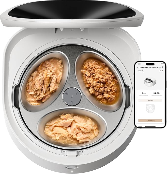 Smart pet food dispenser with cooling system and bowl