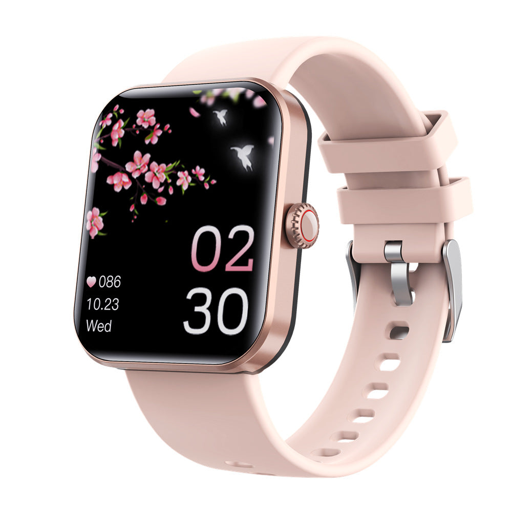 Front view of Smart Bluetooth Watch with display on