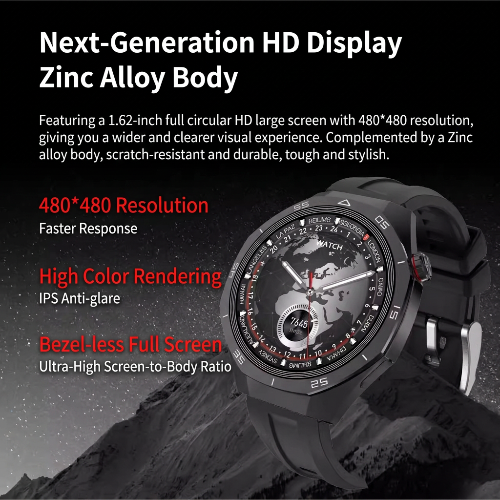 Smart Watch With Step Counter Display