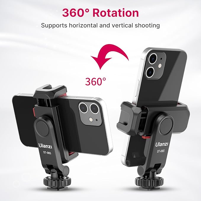 phone holder attached to tripod for video recording setup
