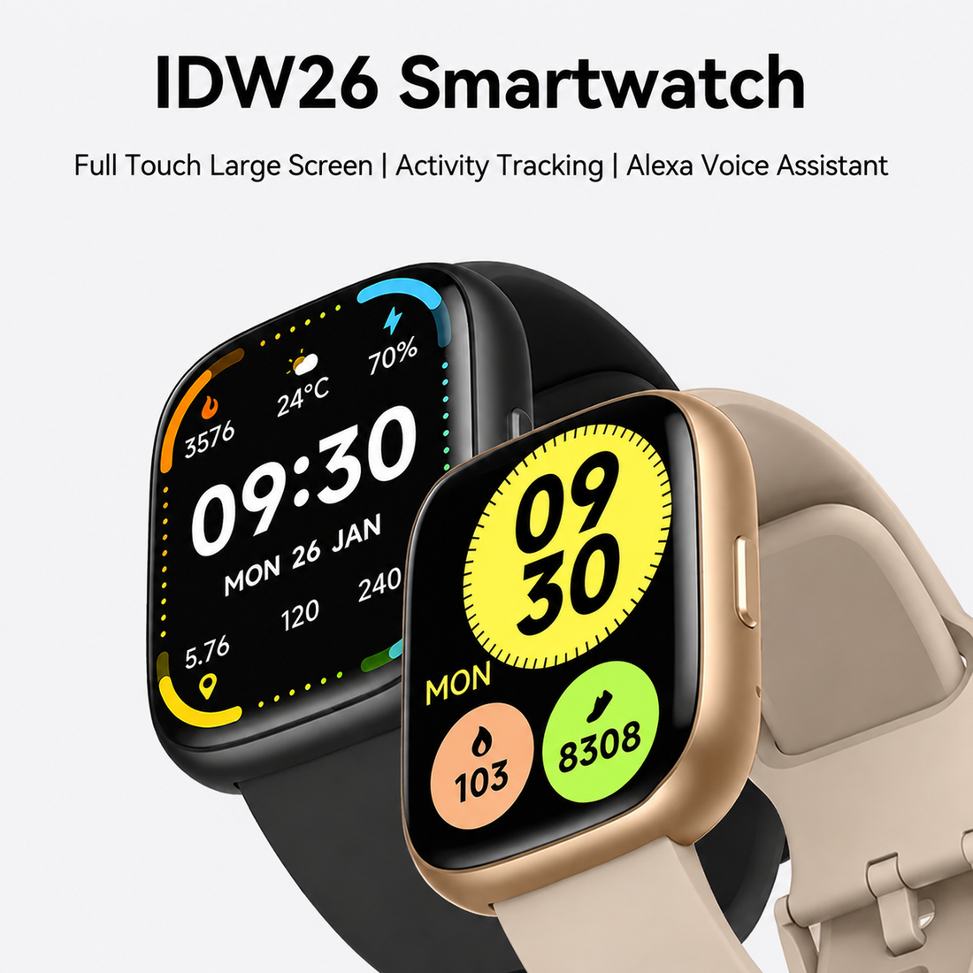 Smartwatch showing multi-sport activity tracking and heart rate monitor