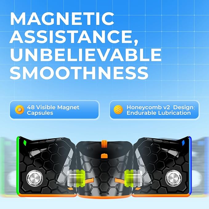 Smooth Turning Speed Cube – 3x3 Magnetic Cube for Quick Solving