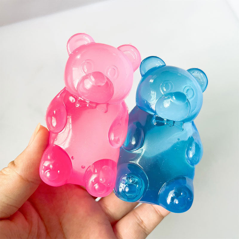Soft bear fidget toy for stress relief and focus