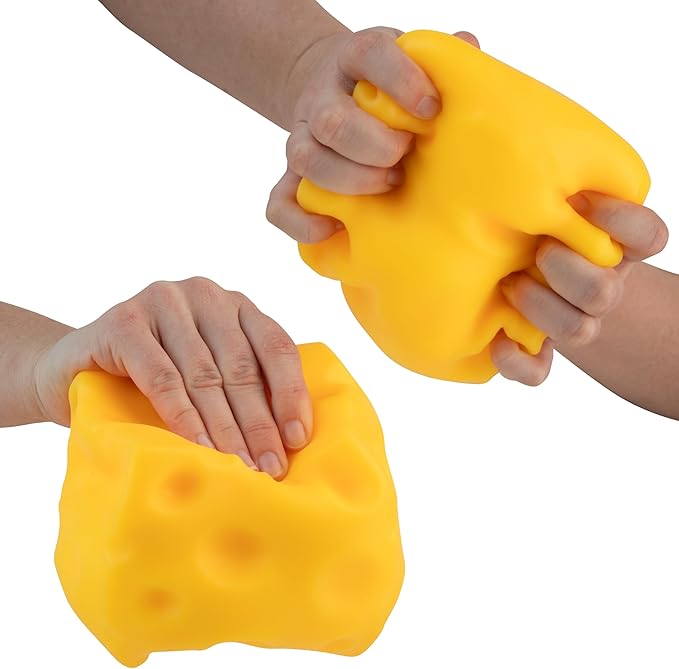 Soft cheese fidget toy for sensory play and hand activity