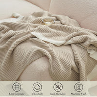 Soft chenille sofa blanket providing cozy comfort