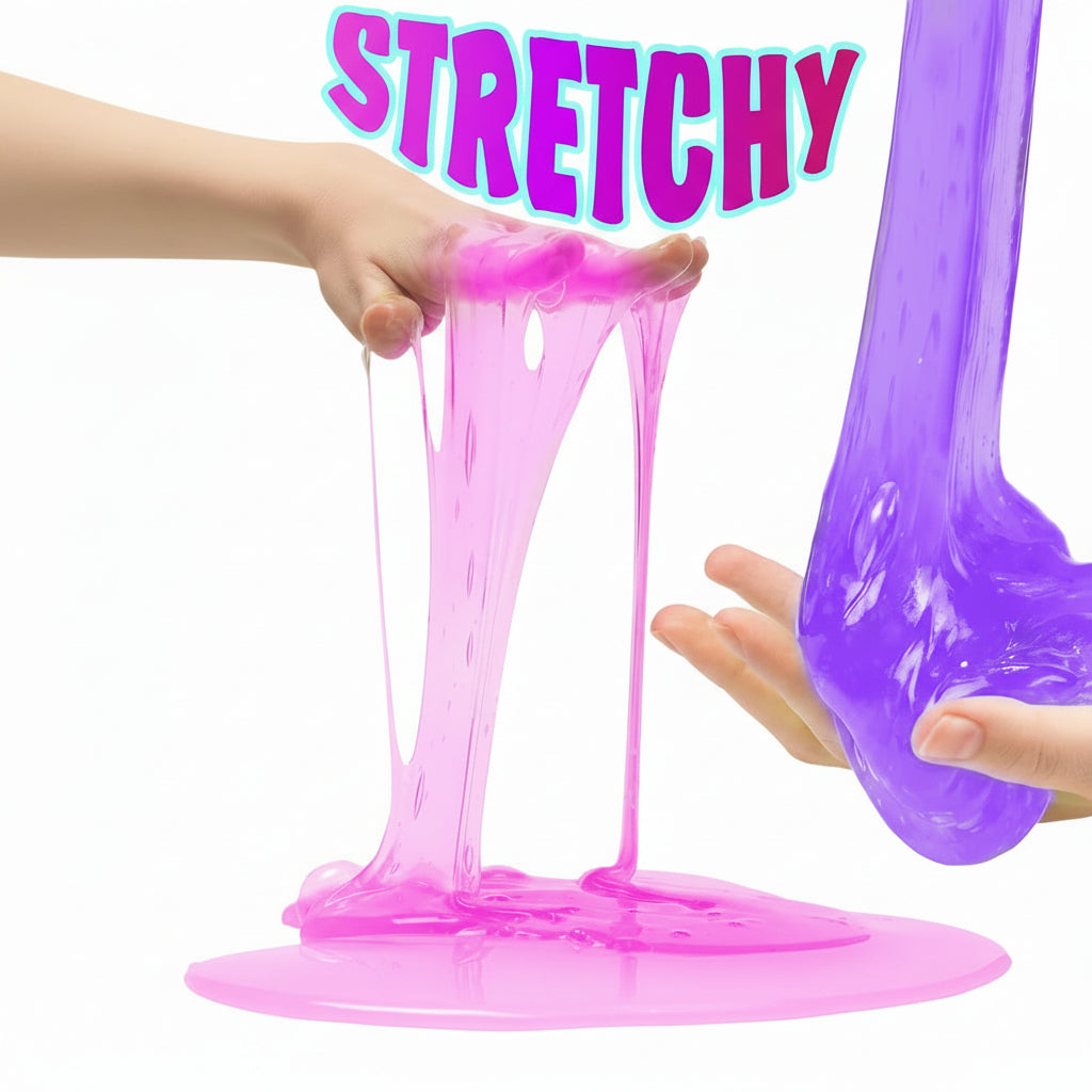 Soft cloud and butter slime texture set for creative play
