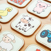 Soft felt educational farm toy for safe toddler play