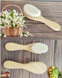 Soft goat bristles baby brush for gentle hair care