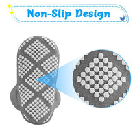 Detailed photograph highlighting the fuzzy surface of the baby footwear.