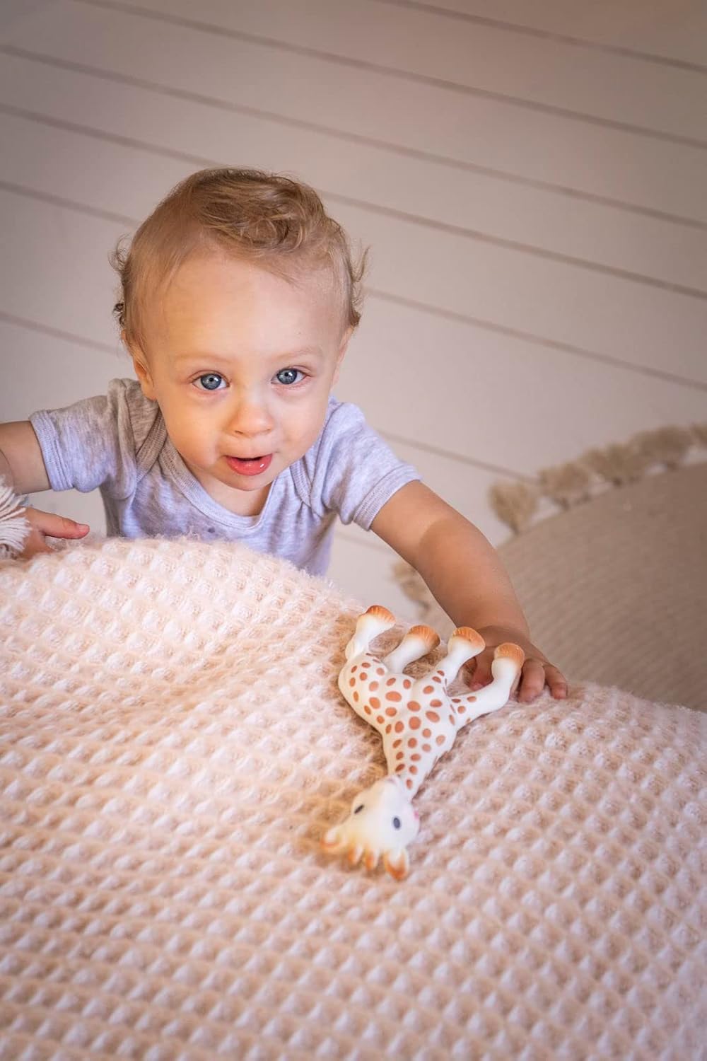 Soft infant teething toy made for comfortable handling