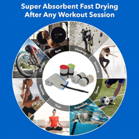 Soft microfiber sport towels with lightweight design for exercise and daily use