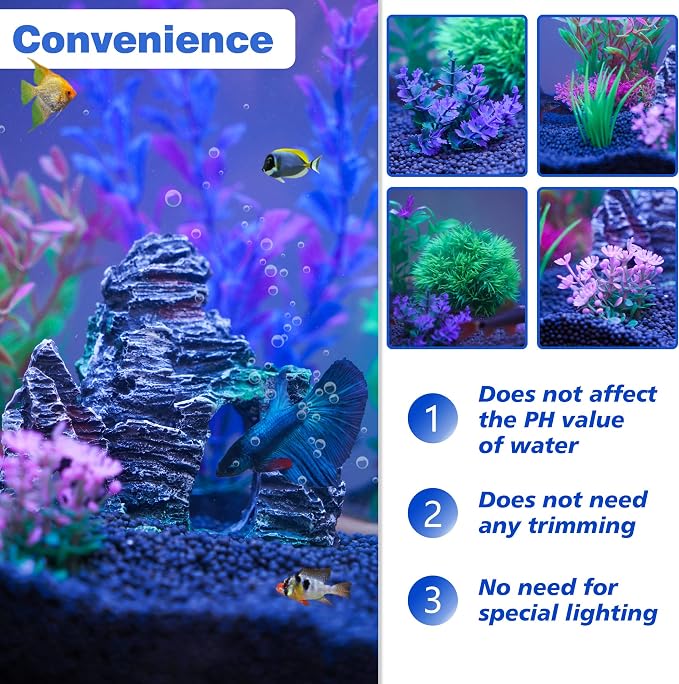 Soft Plastic Artificial Aquarium Plants for Fish Tank Decoration