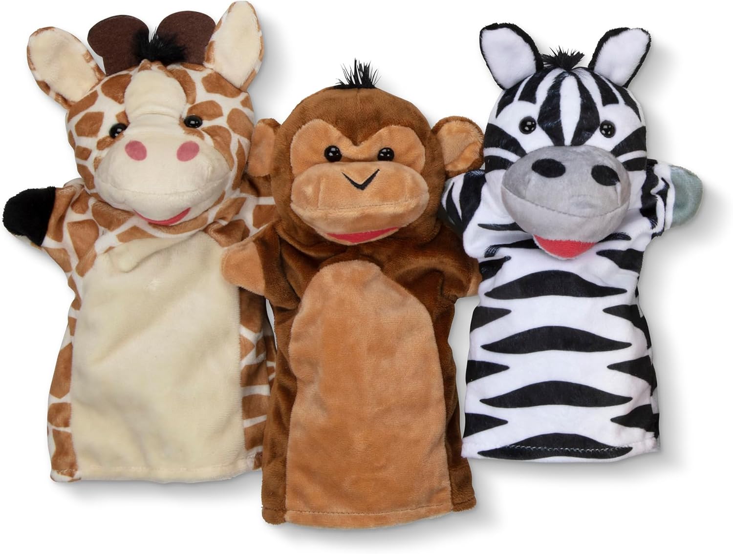 Soft plush puppets for toddlers, perfect for imaginative play