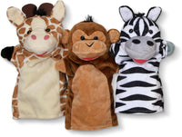 Soft plush puppets for toddlers, perfect for imaginative play