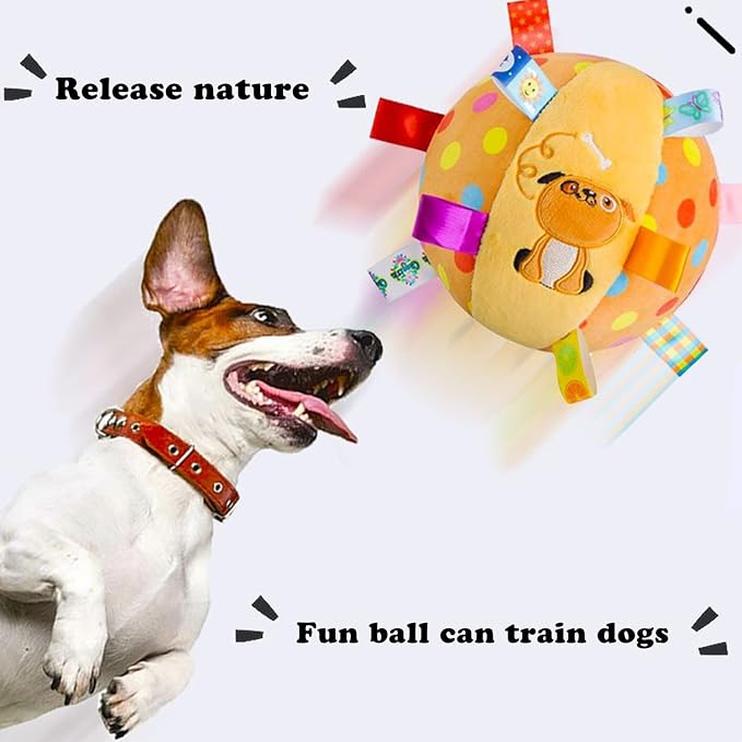 Soft Plush Puppy Toy Ball for Indoor Play
