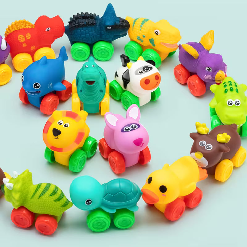 Soft rubber mini car toys for baby boys and girls