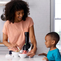 Electric soft serve style dessert machine