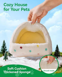 Front view of a soft small animal hideout house