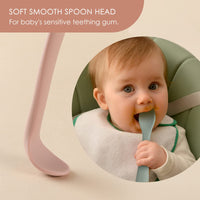 Soft Smooth Spoon Head for Baby’s Sensitive Teething Gums