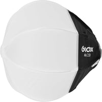 Softbox attached to LED studio light for photography