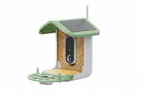 Outdoor solar bird feeder with camera feature