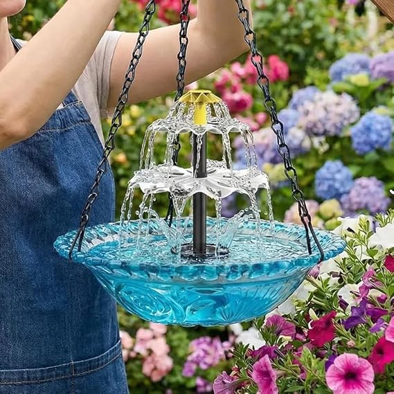Solar Garden Water Fountain for Outdoor Spaces