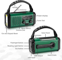 Side view highlighting USB charging port on solar lantern