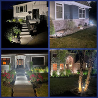 solar garden lights with 3 lighting modes adjustable brightness outdoor spotlight