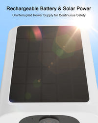 Outdoor camera with integrated solar panel