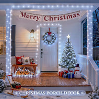 Solar powered LED string lights with efficient panel for eco-friendly outdoor lighting