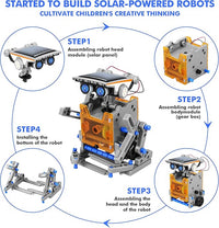 Solar powered robot building kit 13 models for kids
