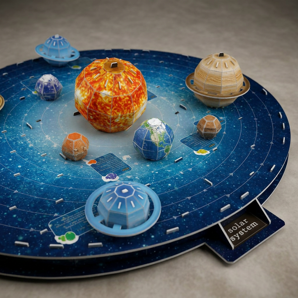 DIY solar system model toy for kids science learning