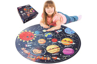 Solar System Floor Puzzle For Kids 70 Piece Round Puzzle