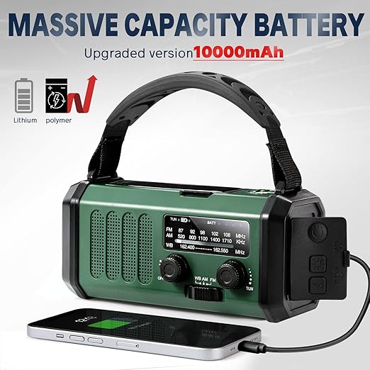Solar Powered Weather Radio for Emergency and Outdoor Survival