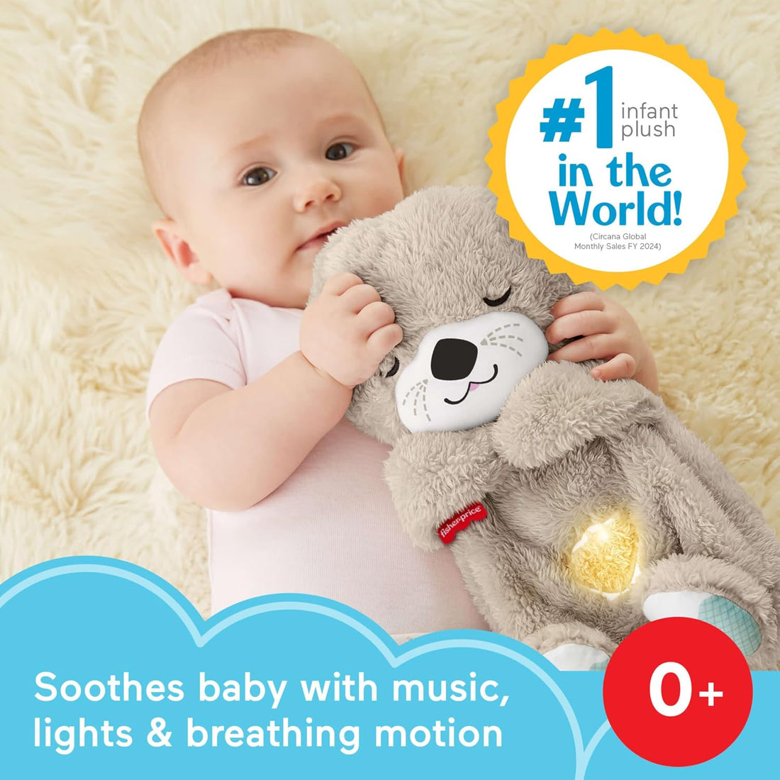 Soothing Baby Sleep Toy with Soft Plush Material and Gentle Breathing Motion