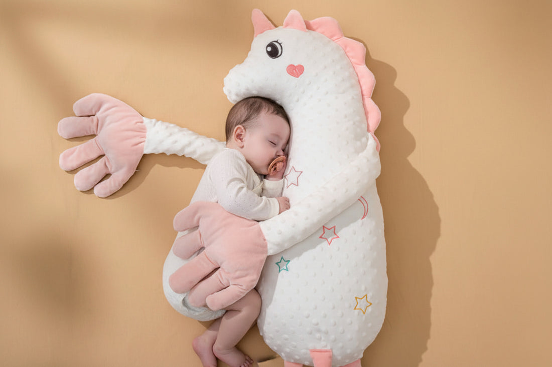 Soft companion pillow with gentle patting hand motion