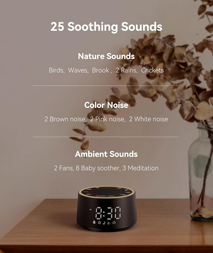 Soothing Sounds Alarm Clock For Baby And Adults