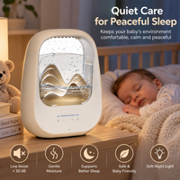 Soothing tabletop baby sound device with simple adjustable front controls