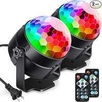 Sound activated party lights 2 pack disco ball LED lights for room
