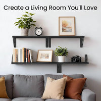 Space saving bathroom shelf set for small walls and compact rooms