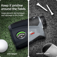 Compact rangefinder case for golf bag storage
