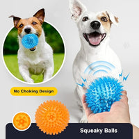 Spiky textured surface on a dog ball toy